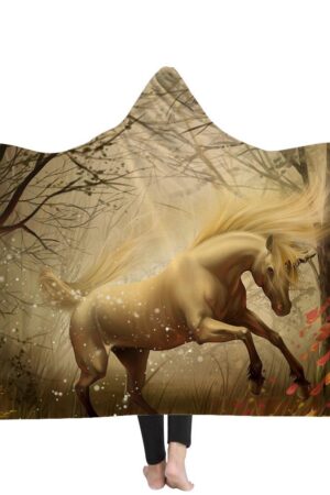 Unicorn Hooded Blankets - Unicorn Series Unicorn The Wizard of Oz Fleece Hooded Blanket