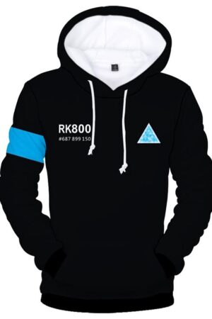 Unisex Connor RK800 Hoodies——Detroit Become Human Pullover 3D Print Hoodies