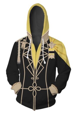Unisex GOLDEN DEER Hoodies Fire Emblem: Three Houses Zip Up 3D Print Jacket Sweatshirt