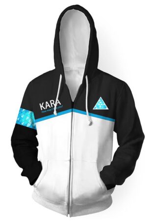 Unisex Kara Hoodies Detroit Become Human Zip Up 3D Print Jacket