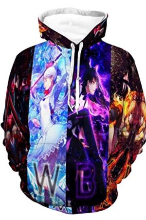 Unisex RWBY Hoodies - 3D Print Hooded Pullover Sweatshirt