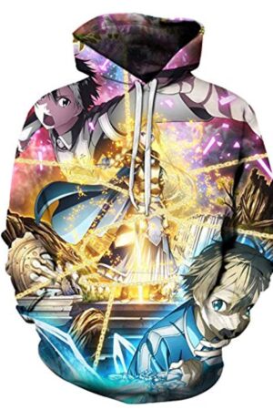 Unisex Sword Art Online SAO Anime 3D Print Pullover Hoodie
