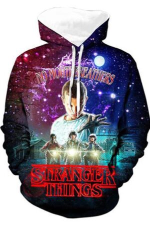 Unisex TV Series Hoodies Stranger Things Season 3 Pullover 3D Print Cotton Blended Jumper Sweatshirt
