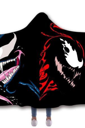 Venom Hooded Blanket - Disintegration Black Blanket