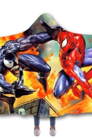 Venom Hooded Blanket - Spider-Man And Venom Yellow Blanket