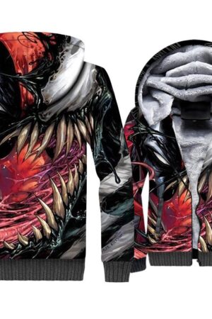 Venom Jackets - Venom Series Super Hero Venom Symbiosis Super Cool 3D Fleece Jacket