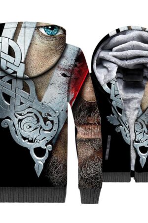 Vikings Jackets - Vikings Series Vikings Character Icon Super Cool 3D Fleece Jacket