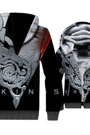 Vikings Jackets - Vikings Series Vikings Icon Super Cool 3D Fleece Jacket