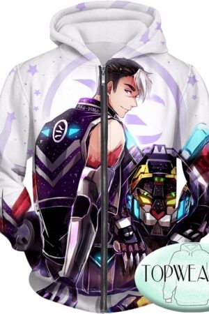 Voltron: Legendary Defender Hoodies - Shiro Lion Paladin Awesome Cartoon Zip Up Hoodie