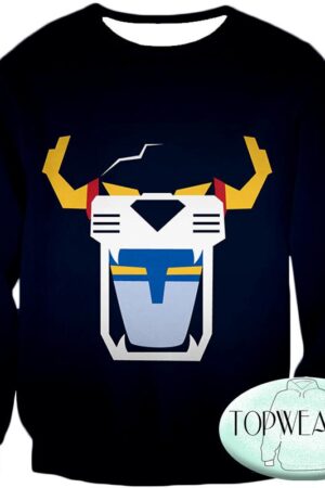 Voltron: Legendary Defender Sweatshirts - Incredible Voltron Force Front Mask Cool Sweatshirt