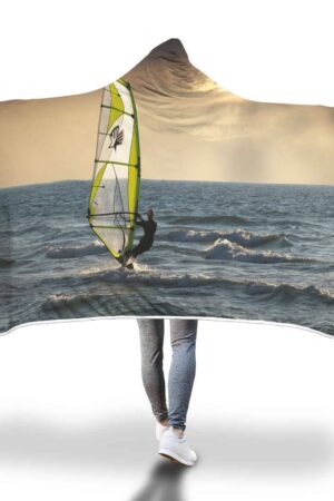 Winds UpHooded Blanket - Sailboat Sea Blanket