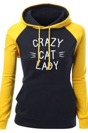 Women Hoodies - Women Hoodie Series Crazy Cat Lady Super Cute Fleece Hoodie