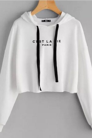 Women's Basic Crop Top Hoodie