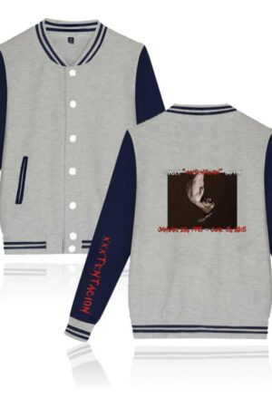 XXXTentacion Baseball Jackets - Solid Color Popular Rapper XXXTentacion Commemorate Icon Baseball Jacket