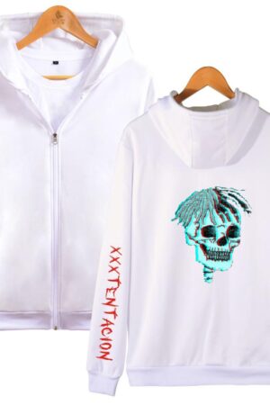 XXXTentacion Hoodies - Solid Color Rapper XXXTentacion Zip Up Hoodie