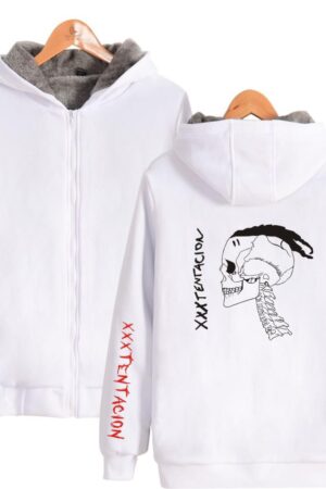 XXXTentacion Jackets - Solid Color Popular Rapper XXXTentacion Icon Commemorative Shirt Fleece Jacket