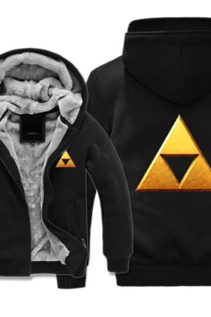 ZELDA Jackets - Solid Color ZELDA Golden Triangle Super Cool Fleece Jacket