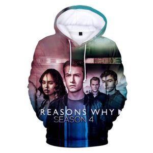 13 Reasons Why 3D Printed Hoodie - TV Series Hooded Pullover Streetwear