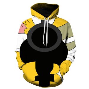 3D Cartoon Printing Hoodies - Homer Simpson And His Son Sweatshirt