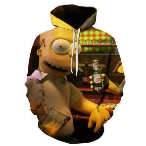 3D Cartoon Printing Hoodies - Homer Simpson And His Son Sweatshirt