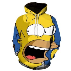 3D Cartoon Printing Hoodies - Homer Simpson And His Son Sweatshirt