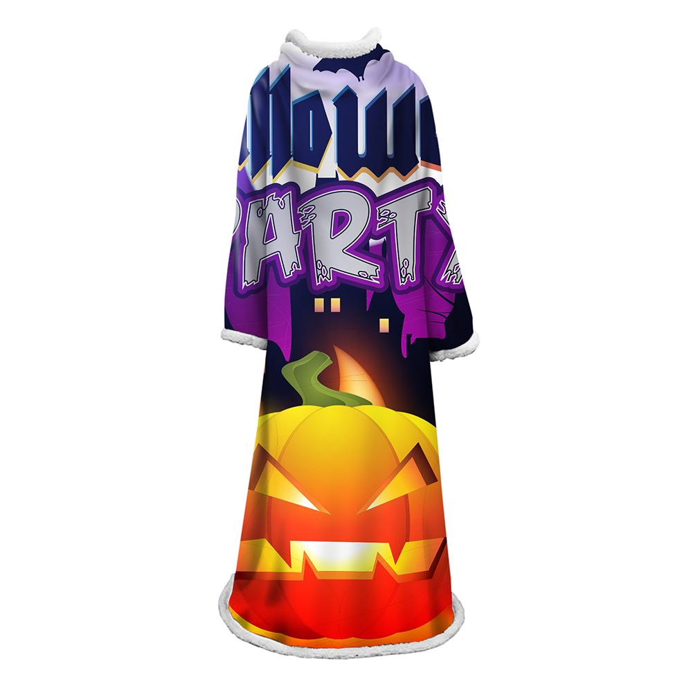 3D Digital Printed Blanket With Sleeves-Blanket Robe Halloween Party - Image 12