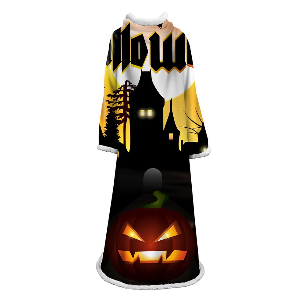 3D Digital Printed Blanket With Sleeves-Blanket Robe Halloween Party - Image 14