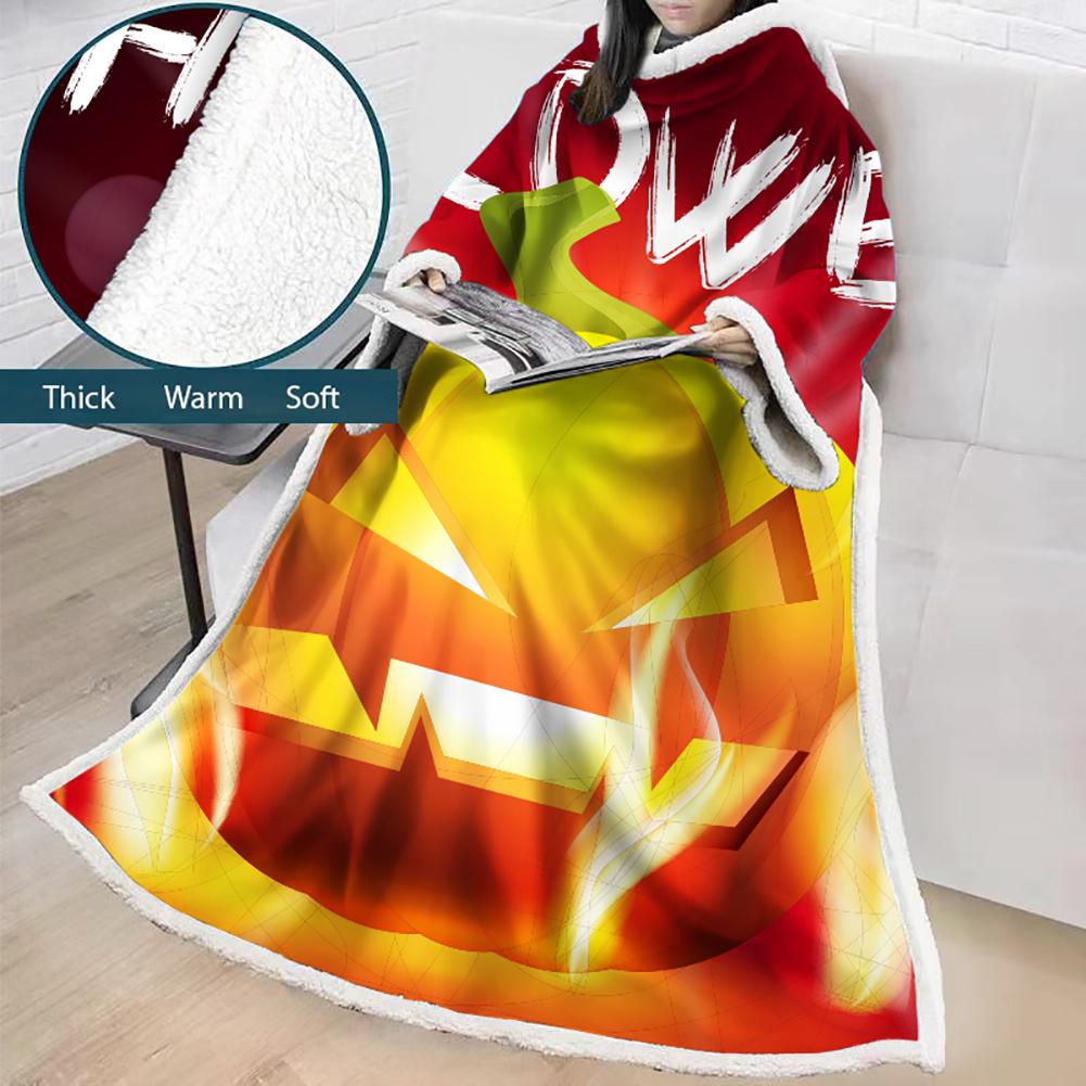 3D Digital Printed Blanket With Sleeves-Blanket Robe Halloween Party - Image 25