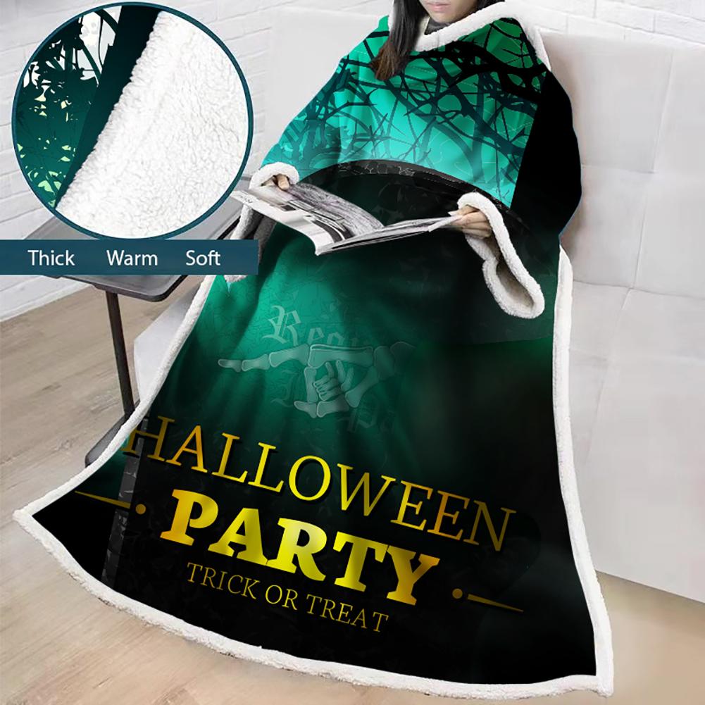 3D Digital Printed Blanket With Sleeves-Blanket Robe Halloween Party - Image 29