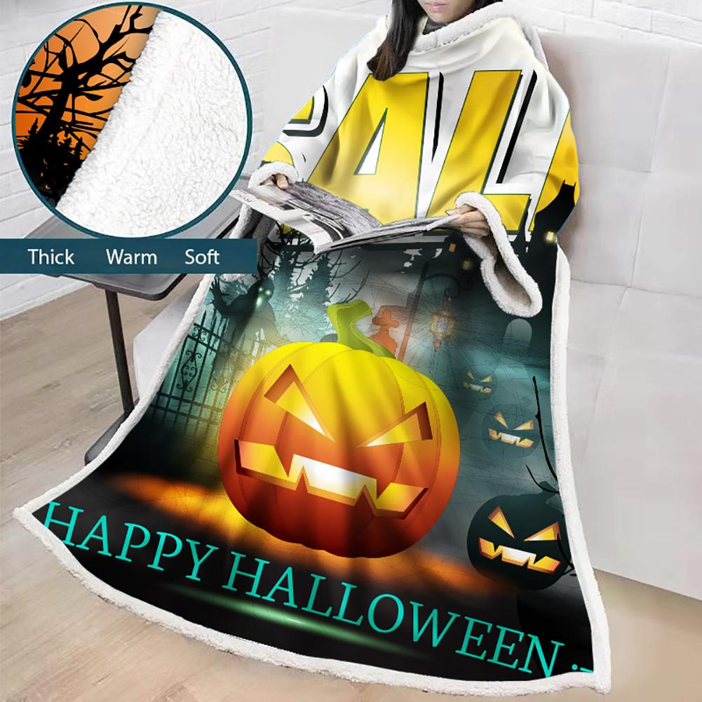 3D Digital Printed Blanket With Sleeves-Blanket Robe Halloween Party - Image 37