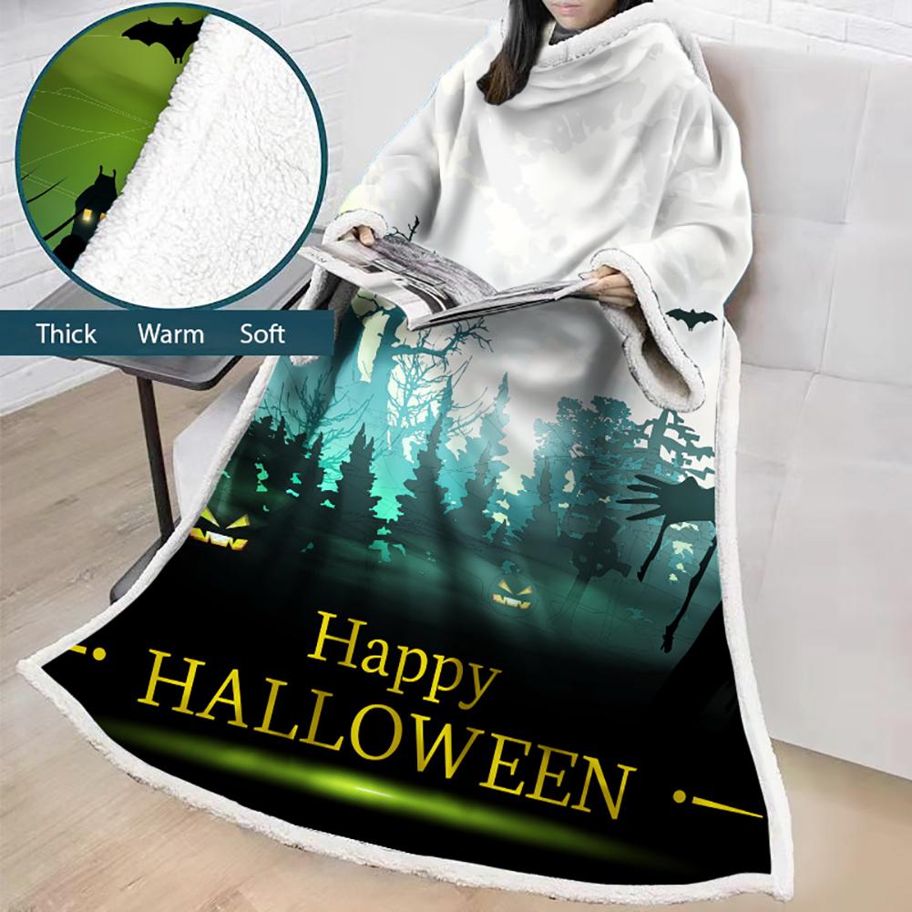 3D Digital Printed Blanket With Sleeves-Blanket Robe Halloween Party - Image 39