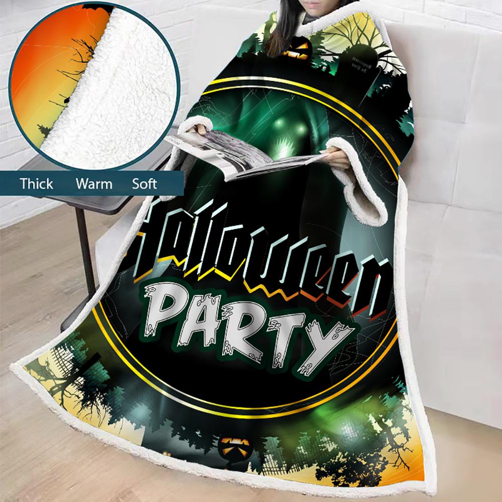 3D Digital Printed Blanket With Sleeves-Blanket Robe Halloween Party - Image 7