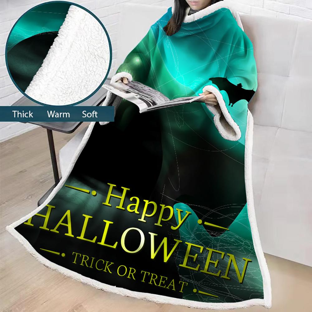 3D Digital Printed Blanket With Sleeves-Blanket Robe Halloween Party - Image 9