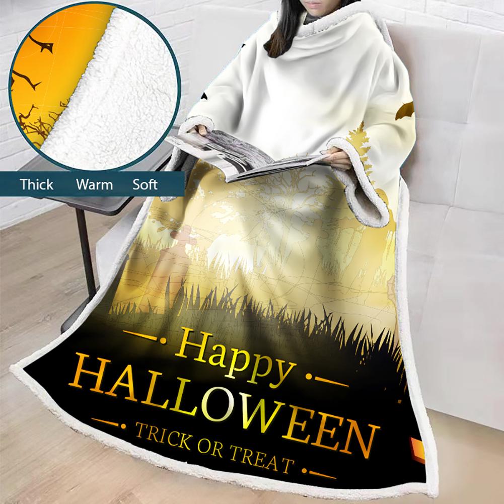 3D Digital Printed Blanket With Sleeves-Blanket Robe Halloween Party - Image 13