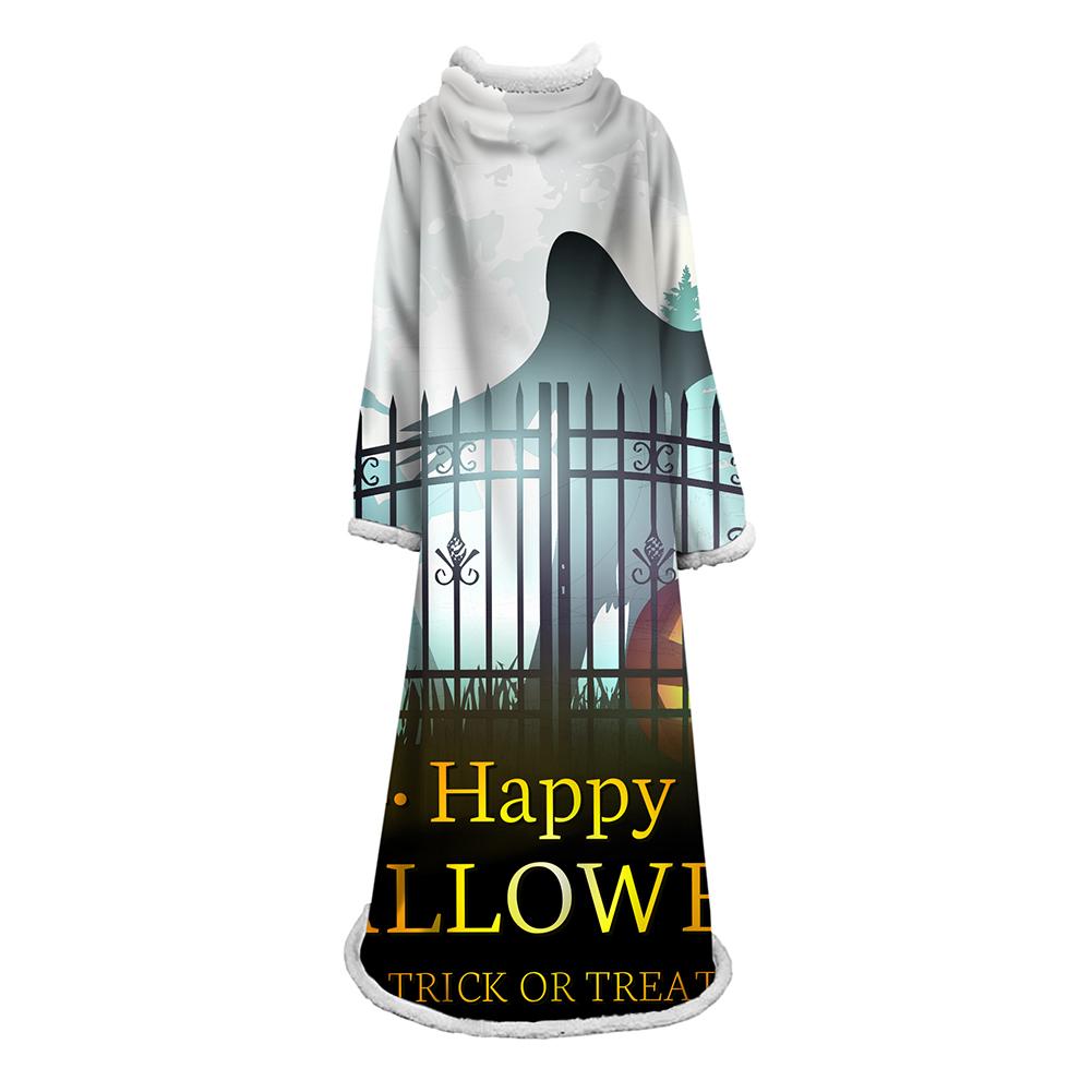 3D Digital Printed Blanket With Sleeves-Blanket Robe Halloween Party - Image 16