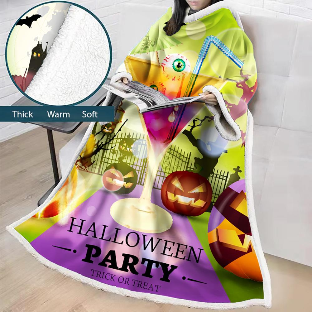 3D Digital Printed Blanket With Sleeves-Blanket Robe Halloween Party - Image 29