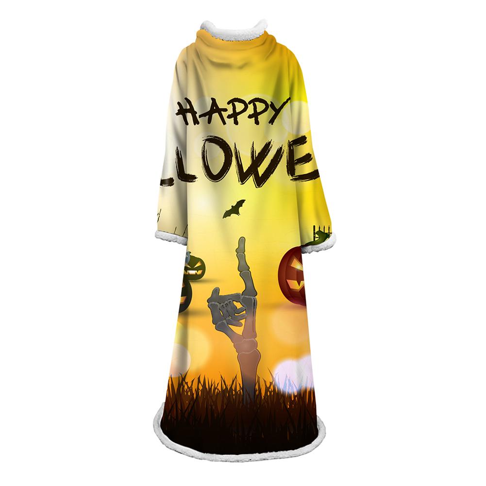 3D Digital Printed Blanket With Sleeves-Blanket Robe Halloween Party - Image 36
