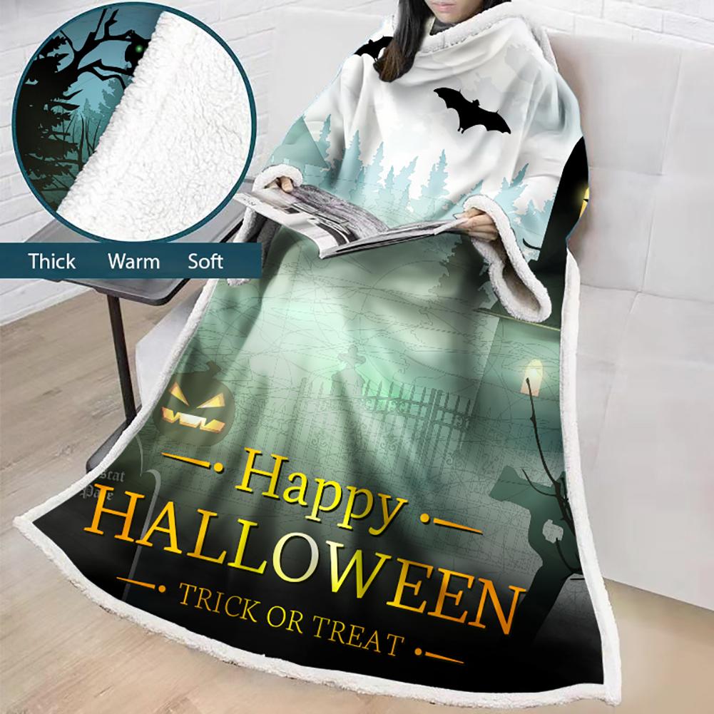 3D Digital Printed Blanket With Sleeves-Blanket Robe Halloween Party - Image 39