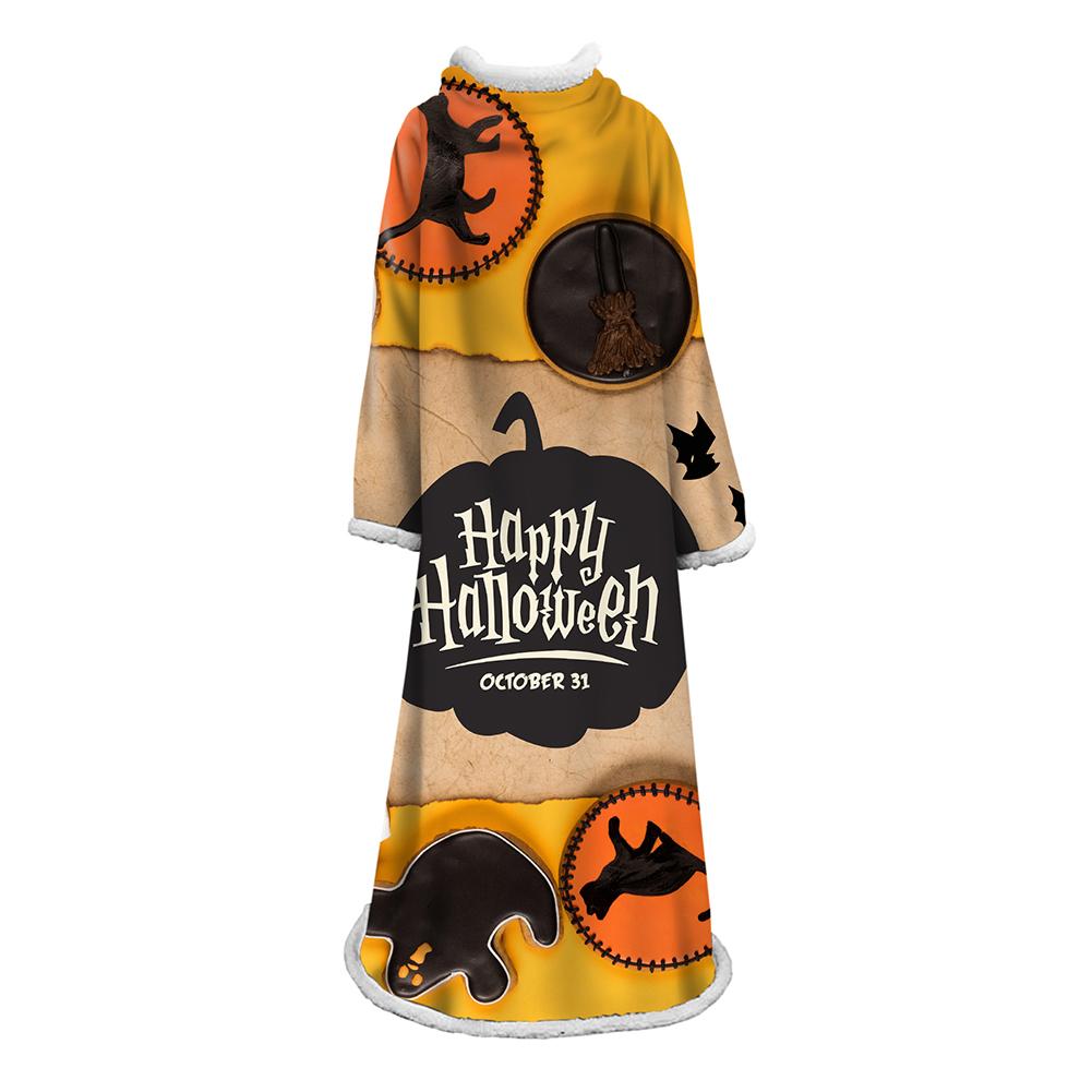 3D Digital Printed Blanket With Sleeves-Blanket Robe Halloween Party - Image 42
