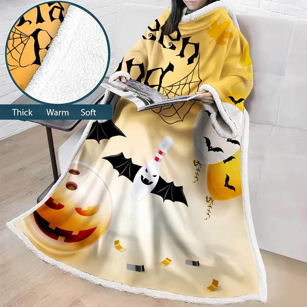 3D Digital Printed Blanket With Sleeves-Blanket Robe Halloween Party - Image 43