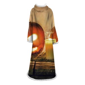 3D Digital Printed Blanket With Sleeves-Blanket Robe Halloween Party