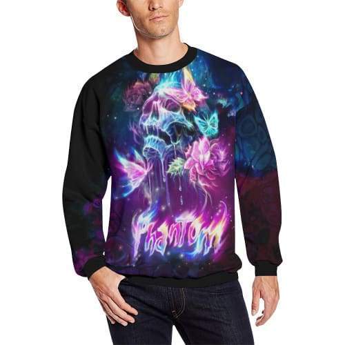 Phantom Skull Hoodies - Pullover Black Hoodie - Image 5