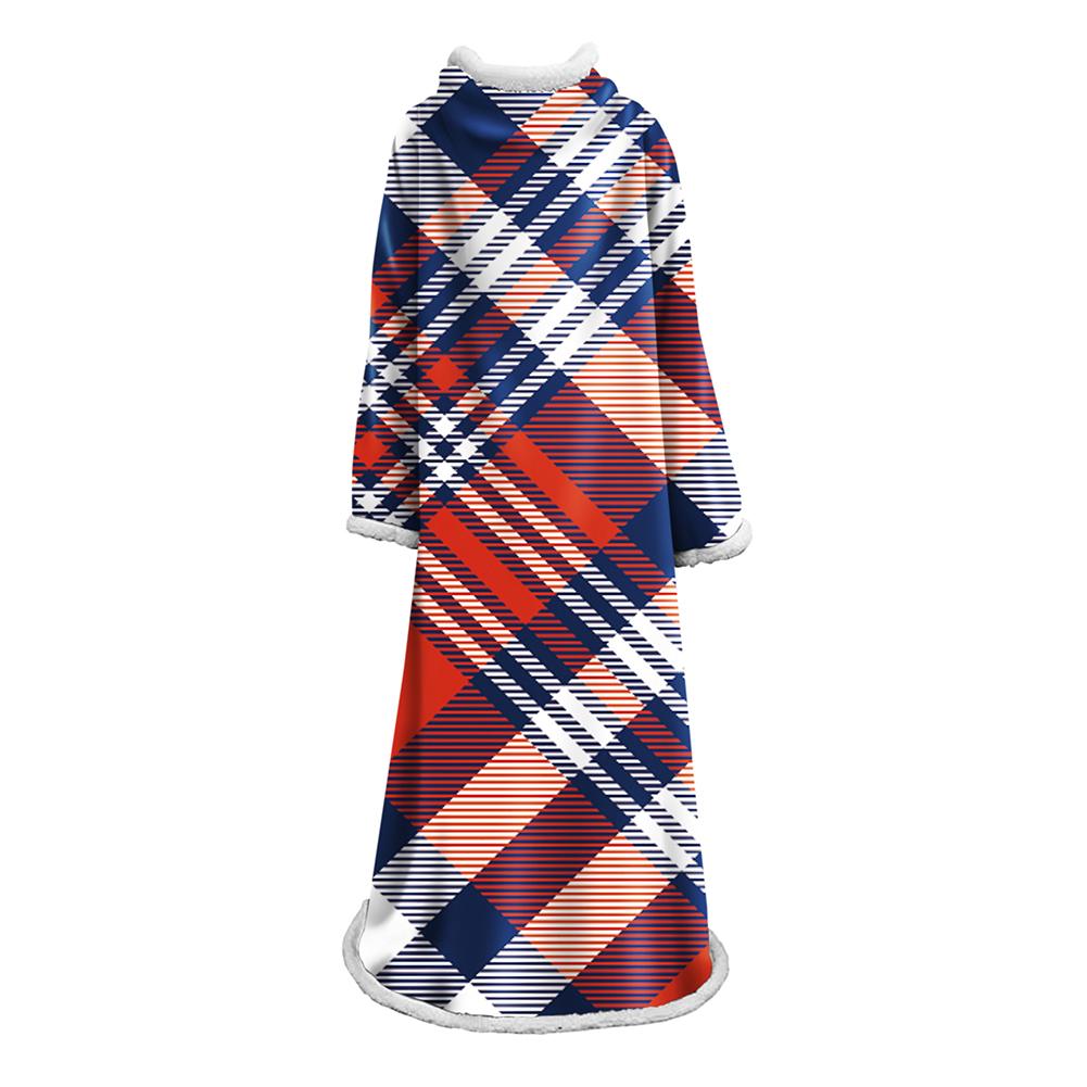 3D Digital Printed Plaid Blanket Robe -Blanket With Sleeves - Image 13