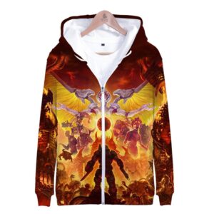 3D Movie Doom Eternal Zipper Hoodies Sweatshirts