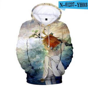 3D Print Hoodies - Anime The Promised Neverland Sweatshirts