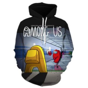 3D Printed Casual Hoodie - Among Us Loose Zipper Pullover