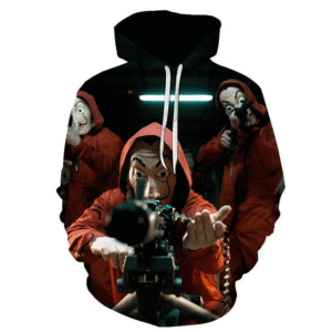 3D Printed Hoodies Sweatshirt - La Casa De Papel TV Series Streetwear