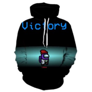 3D Printed Loose Casual Zipper Hoodie - Among Us Pullover