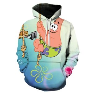 3D Printed SpongeBob SquarePants Hooded Sweatshirt Hoodie