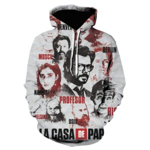 3D Printed Sweatshirts - La Casa De Papel Hoodies